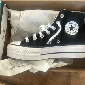 Converse Black Platform High-Tops